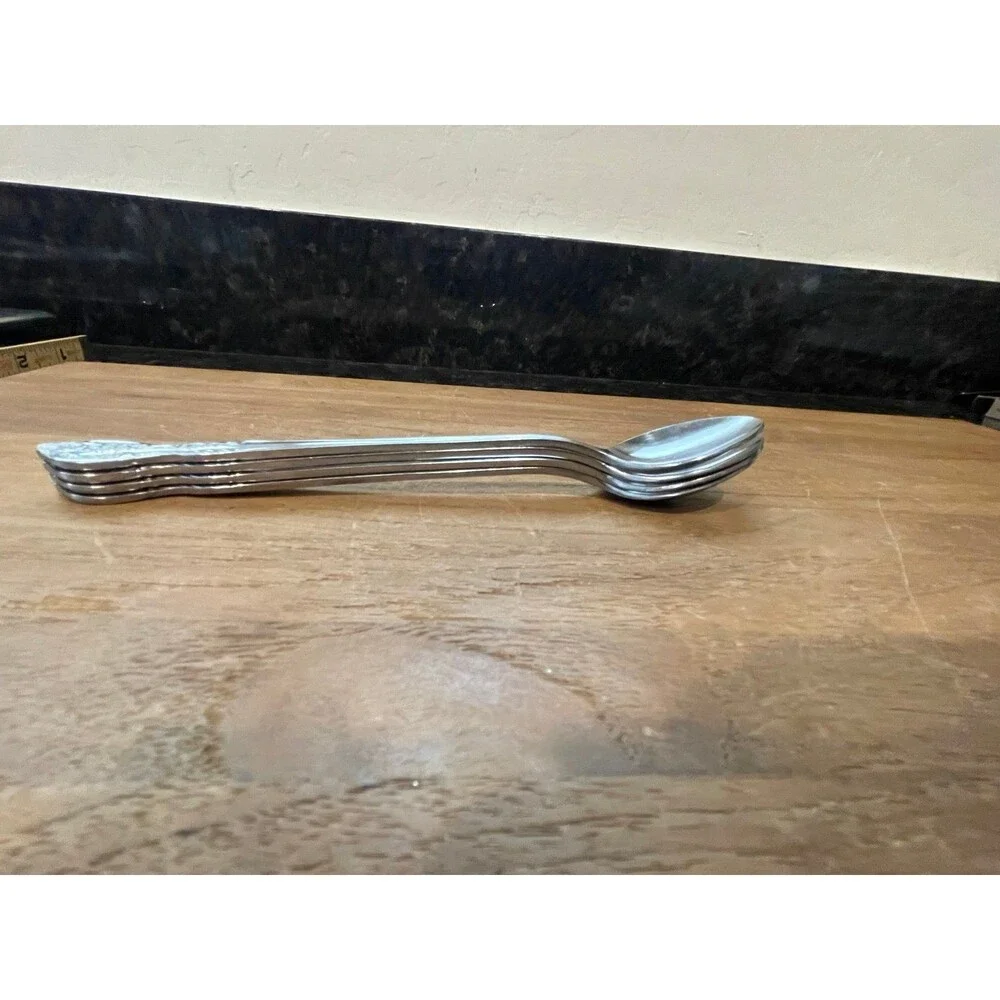 Pamela Pattern 4 long ice tea spoons By Nasco
